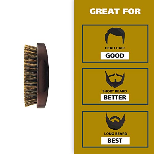 Wahl Large Beard Brush with 100% Boar Bristles with Firm Natural ...