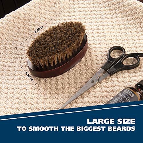 Wahl Large Beard Brush with 100% Boar Bristles with Firm Natural ...
