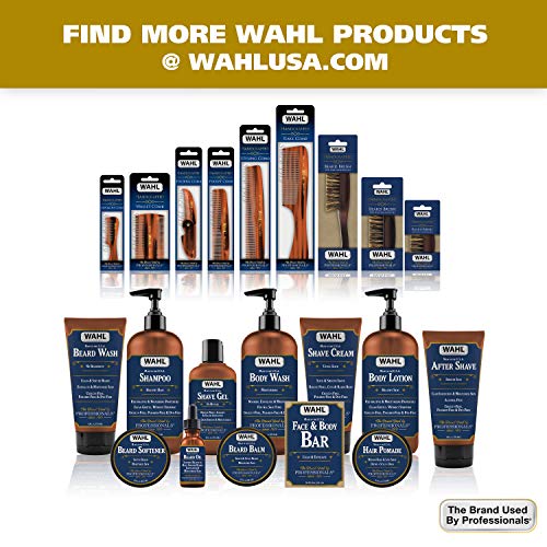 Wahl Large Beard Brush with 100% Boar Bristles with Firm Natural ...