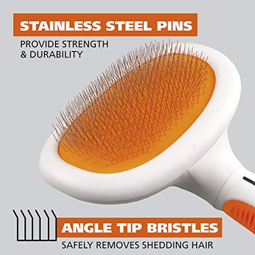 WAHL Premium Large Pet Slicker Brush with Ergronomic Rubber Grips...