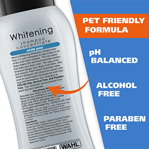 Wahl White Pear Brightening Shampoo for Pets – Whitening & Animal...