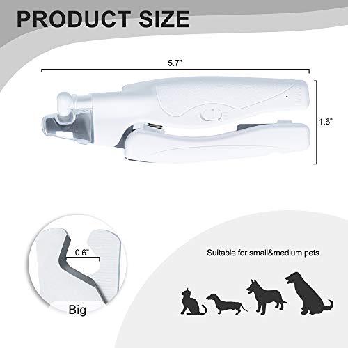 Walspir Dog Nail Clippers for Small Medium Large Dogs and Cats, D...