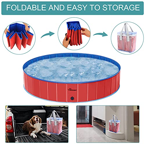 WANTRYAPET Foldable Dog Pet Bath Pool, 47.3 Diameter Large Coll...
