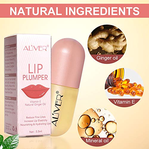 Lip Plumper 2 Pack, Natural Lip Enhancer, Lip Maximizer Lip Gloss...