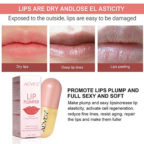 Lip Plumper 2 Pack, Natural Lip Enhancer, Lip Maximizer Lip Gloss...