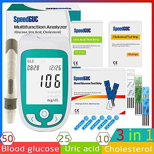 WCCCY 3 in 1 Cholesterol Tester, Blood Multi-Function Tester Mete...