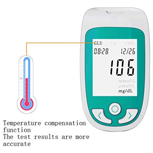 WCCCY 3 in 1 Cholesterol Tester, Blood Multi-Function Tester Mete...