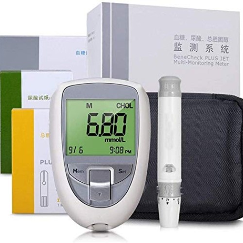 WCCCY 3 in 1 Cholesterol Tester, Uric Acid Test Strips Cholestero...