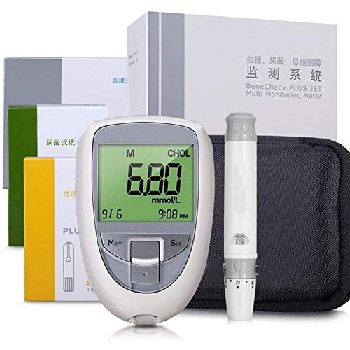 WCCCY 3 in 1 Cholesterol Tester, Uric Acid Test Strips Cholestero...