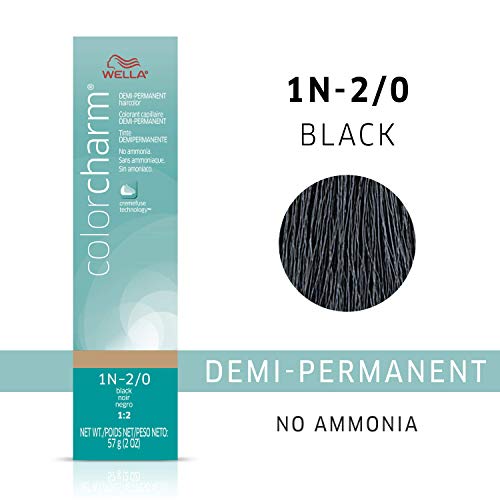 Wella Color Charm Demi Permanent Hair Color, 1n Black, 2 oz