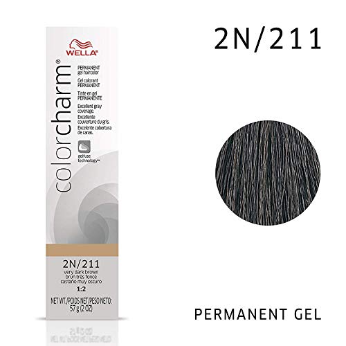 WELLA Color Charm Permanent Gel Hair Color, 2N/211, 2 oz