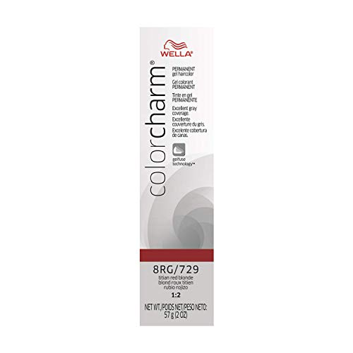 WELLA Color Charm Permanent Gel Hair Color, 8RG/729, 2 oz