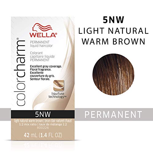 WELLA Color Charm Permanent Liquid Hair color 5NW Light Nat Warm ...