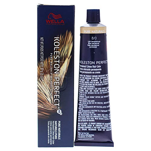Wella Koleston Perfect Permanent Creme Haircolor - 8 0 Light Blon...