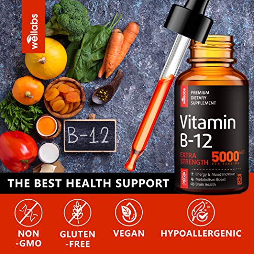 Vitamin B12 Sublingual - Organic B12 Vitamin 5000 MCG - Made in T...