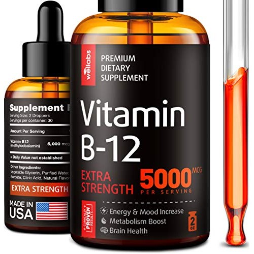 Vitamin B12 Sublingual - Organic B12 Vitamin 5000 MCG - Made in T...