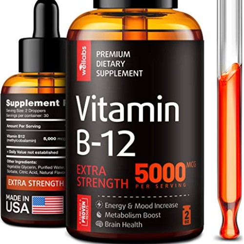 Vitamin B12 Sublingual - Organic B12 Vitamin 5000 MCG - Made in T...