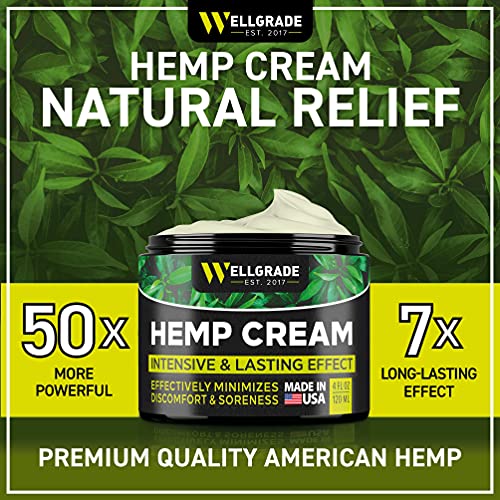Hemp Cream 4 fl oz - Made in USA - Natural Hemp Extract Cream - f...