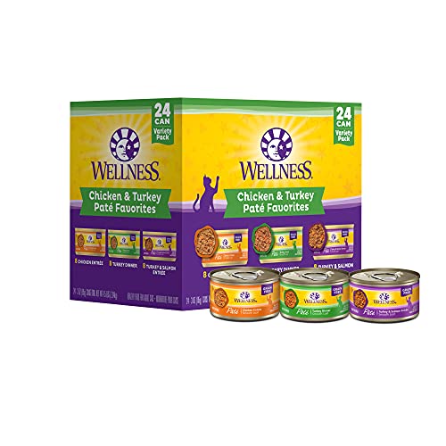 Wellness Chicken & Turkey Pâté Favorites Wet Cat Food Variety Pac...