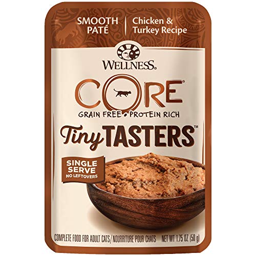 Wellness, Chicken & Turkey Tiny Tasters Cat Food, 1.75 Ounce Pack...