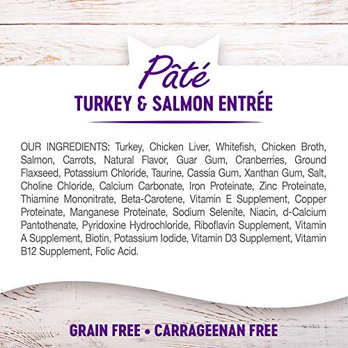 Wellness Complete Health Grain Free Canned Cat Food, Turkey & Sal...