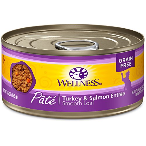 Wellness Complete Health Grain Free Canned Cat Food, Turkey & Sal...