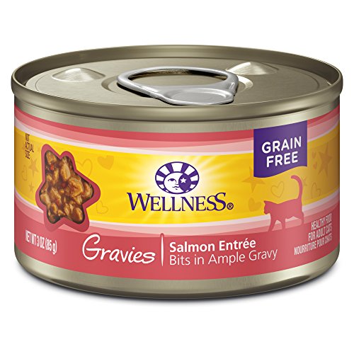 Wellness Complete Health Gravies Grain Free Canned Cat Food, Salm...