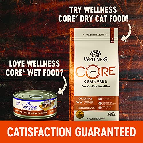 Wellness CORE Signature Selects Grain Free Canned Cat Food, Flake...