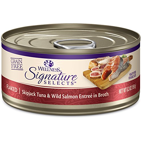 Wellness CORE Signature Selects Grain Free Canned Cat Food, Flake...
