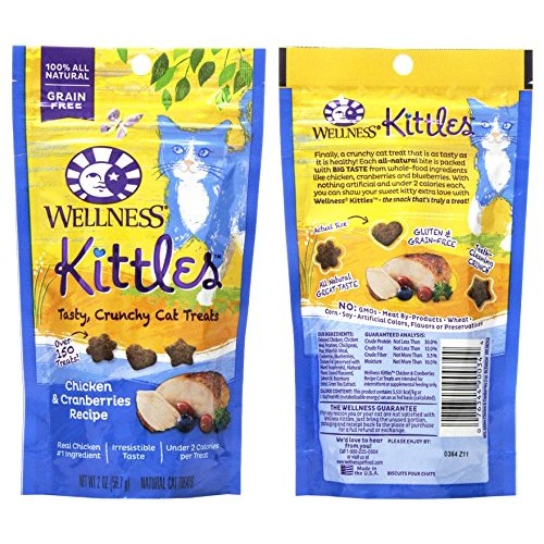 Wellness Kittles Cat Treat Variety Pack - 3 Flavors Chicken & Cr...