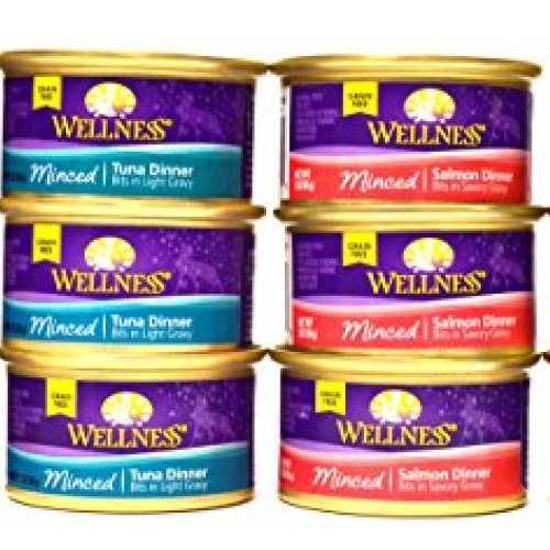 Wellness Minced Grain-Free Wet Cat Food Variety Pack - 4 Flavors ...