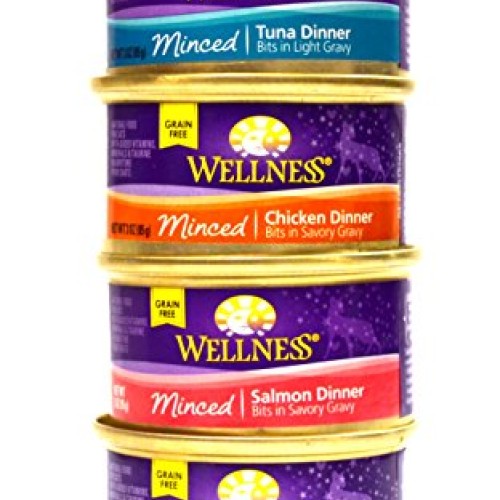 Wellness Minced Grain-Free Wet Cat Food Variety Pack - 4 Flavors ...