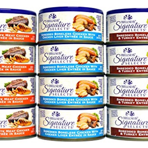 Wellness Natural Grain Free Signature Selects Shredded Wet Cat Fo...