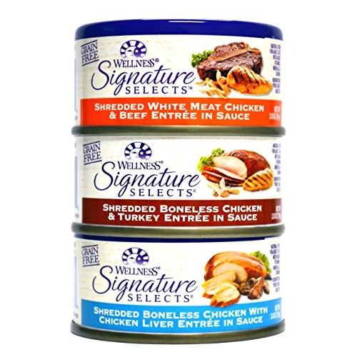 Wellness Natural Grain Free Signature Selects Shredded Wet Cat Fo...