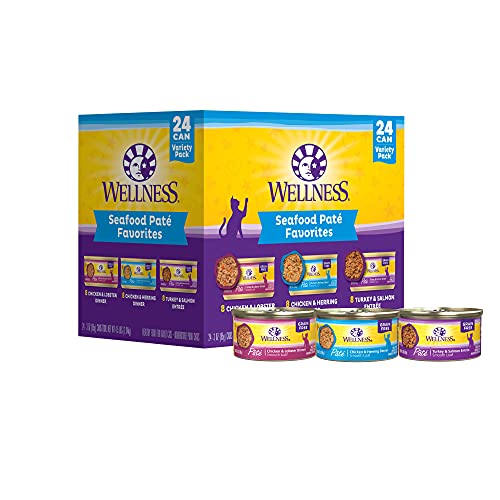 Wellness Seafood Pate Favorites Variety Pack, 3 oz Pack of 24