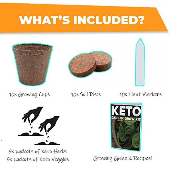 Keto Grow Kit Keto Garden Diet Grow Kit - Plant Your Own Keto Fri...