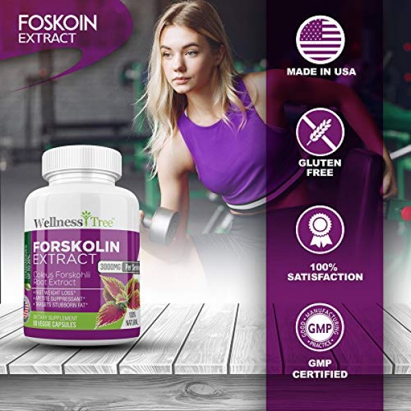 Pure Forskolin 3000mg Max Strength - Forskolin Extract for Weight...