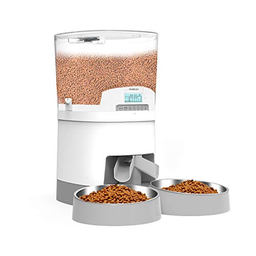 WellToBe 7L Automatic Cat Feeder for Two Animals,Pet Feeder Dog F...