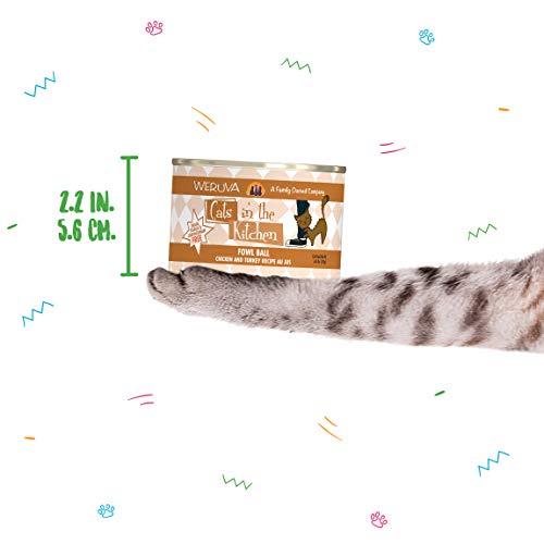Weruva Cats in the Kitchen, Fowl Ball with Chicken & Turkey Au Ju...