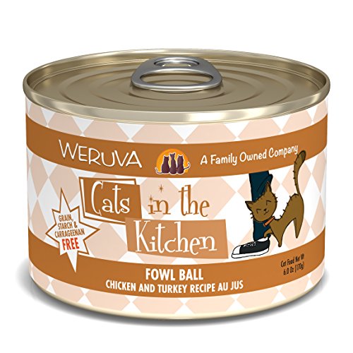 Weruva Cats in the Kitchen, Fowl Ball with Chicken & Turkey Au Ju...