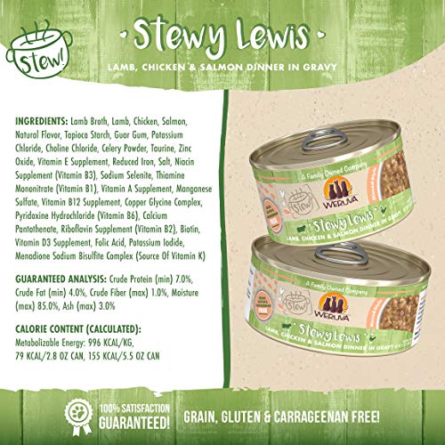 Weruva Classic Cat Stews!, Stewy Lewis with Lamb, Chicken & Salmo...