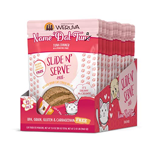 Weruva Slide N Serve Paté Wet Cat Food, Name Dat Tuna Tuna Dinn...