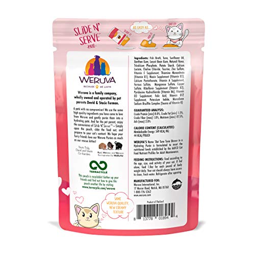 Weruva Slide N Serve Paté Wet Cat Food, Name Dat Tuna Tuna Dinn...