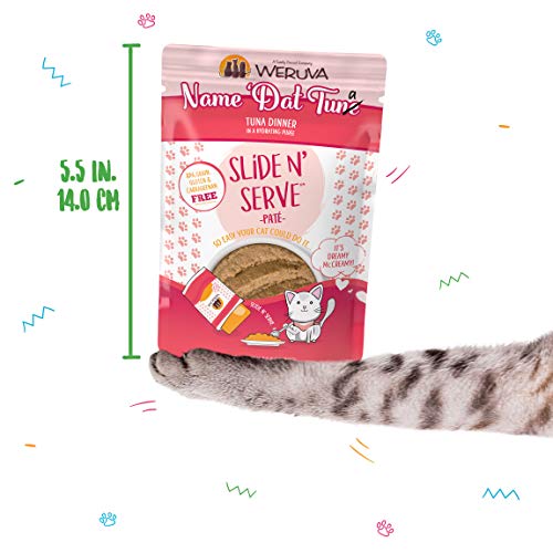 Weruva Slide N Serve Paté Wet Cat Food, Name Dat Tuna Tuna Dinn...