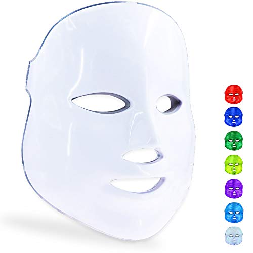 Led Face Mask, 7 Colors Led Light Photon Therapy Mask Beauty Proa...