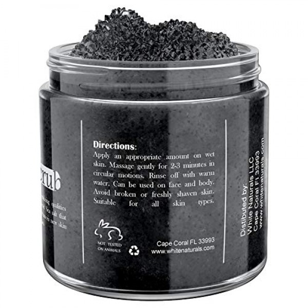 Activated Charcoal Scrub — Body scrub By White Naturals — Reduces...