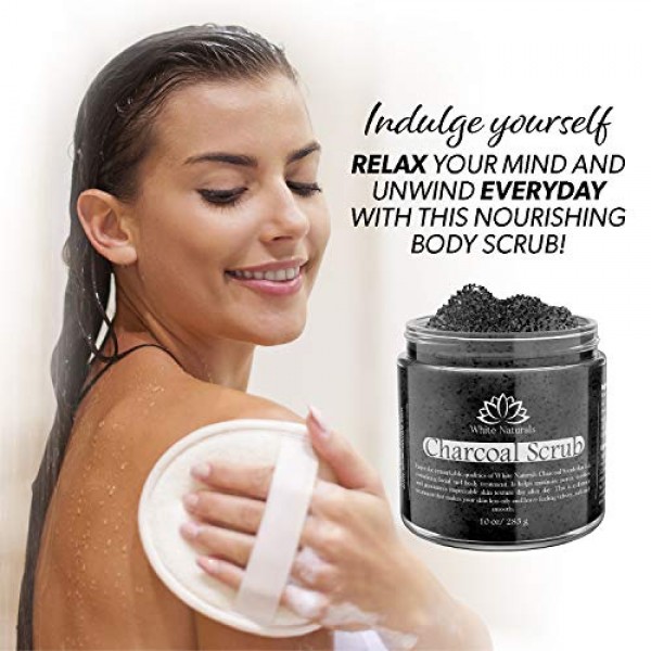 Activated Charcoal Scrub — Body scrub By White Naturals — Reduces...