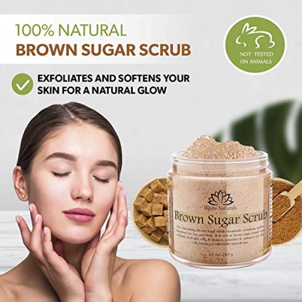 Brown Sugar Scrub, Organic Exfoliating Face & Body Scrub, Revital...