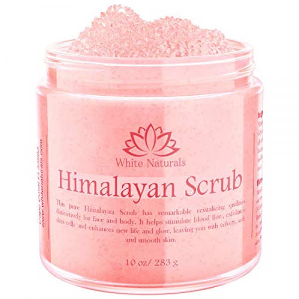 Himalayan Salt Scrub —Pink Body Scrub For Women By White Naturals...