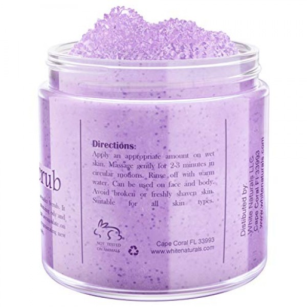Lavender Body Scrub — Organic Gentle Exfoliating Face Scrub — for...
